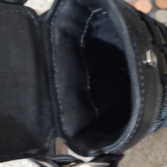 Longaberger 2008 To Go Small Buckle Bag Basket - Deep Brown / Black - Adj. Strap - Picture 4 of 6